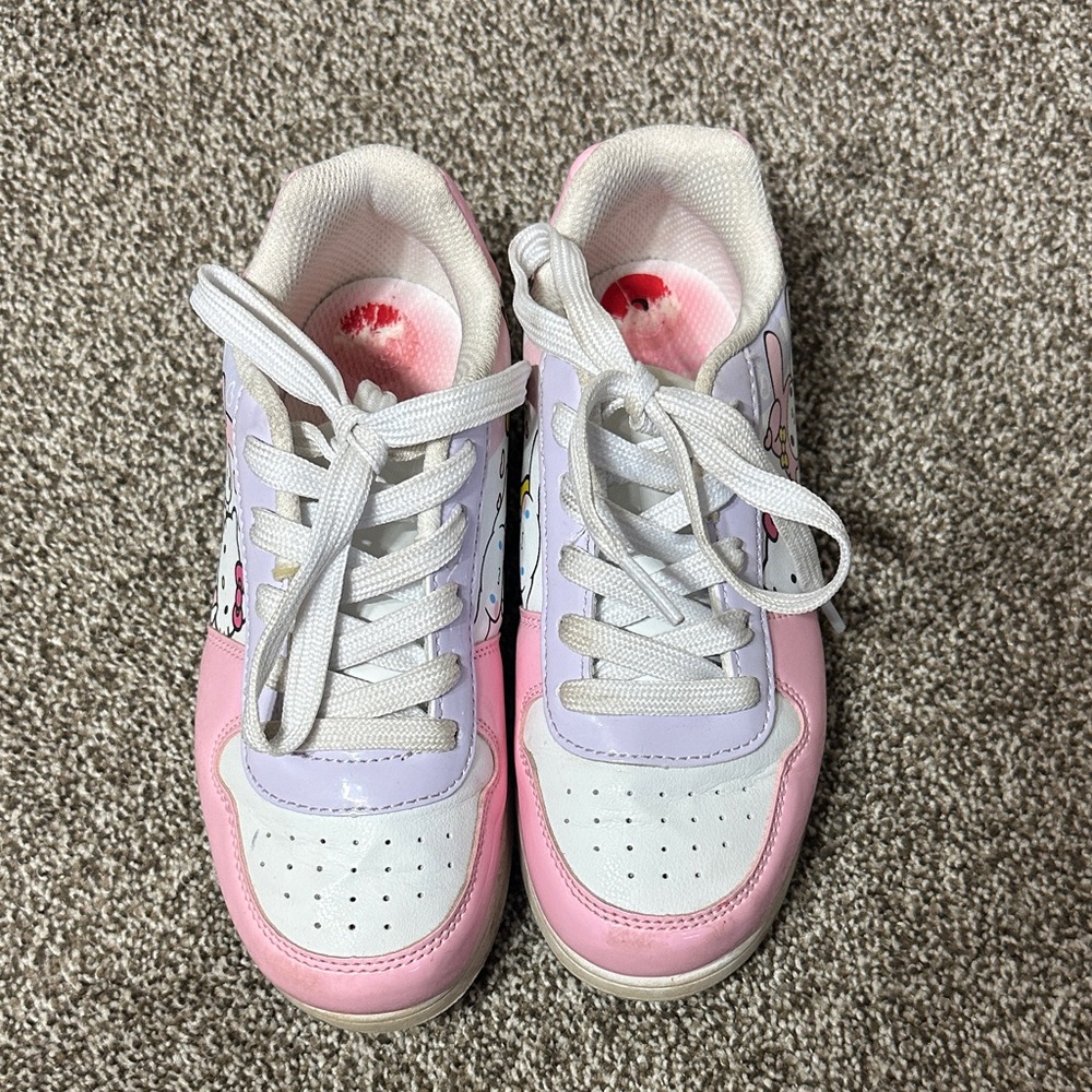 Hello Kitty girls lace up tennis athletic casual kids shoes size 2 - Picture 5 of 8